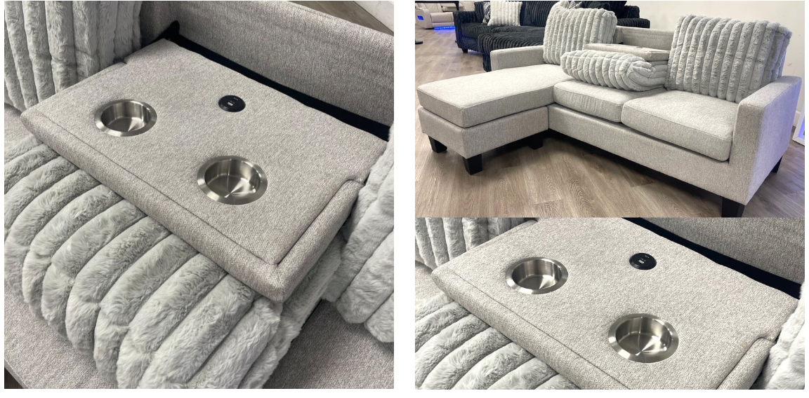 NEYMAR Gray - Reversible Sectional